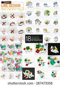 Large mega set of infographic templates