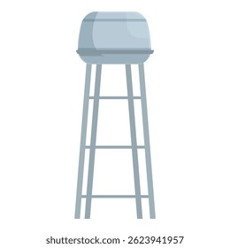 Large metal water tower providing water to homes and businesses