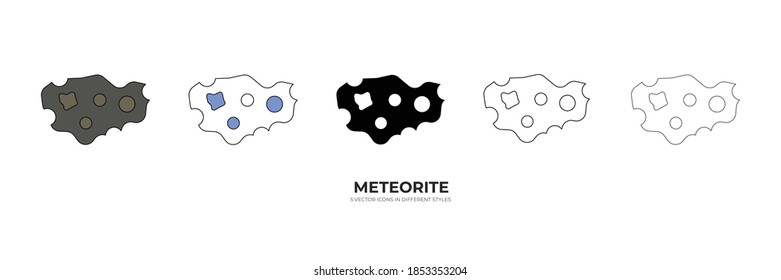 large meteorite vector type icon