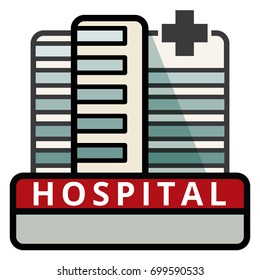 Large Modern Hospital Building vector illustration. EPS10