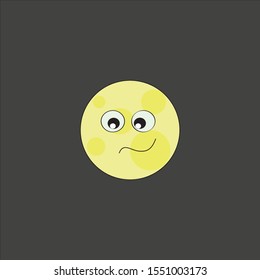 A large moon on a black background