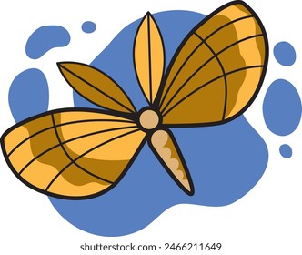 Large moth icon on blue