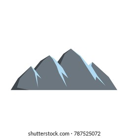 Large mountain icon. Flat illustration of large mountain vector icon isolated on white background