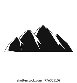 Large mountain icon. Simple illustration of large mountain vector icon for web
