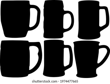 Large mugs for beer in the set.