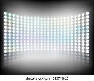 Large multimedia screen. Vector illustration.