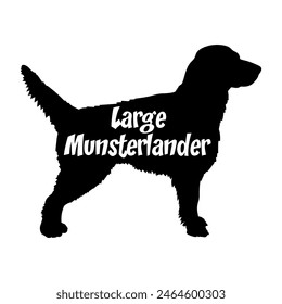 Large Munsterland Dog silhouette dog breeds logo dog monogram vector