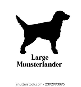 Large Munsterlander Dog silhouette dog breeds logo dog monogram logo dog face vector