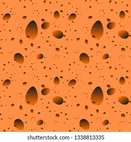 Large mustard drops and petals on a light background in nacre. Inflorescences of petals and dew drops for decoration of abstract objects of nature and products.