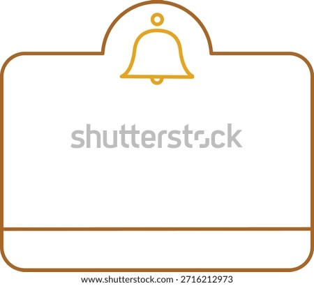 Large notification popup window with bell header