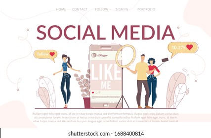 Large Number Like on Page in Blogger Social Media. Collaborating on Blog Success. Couple Take Video Themselve, they have Many Heart. On Screen Large Electronic Device, Publication on Network.