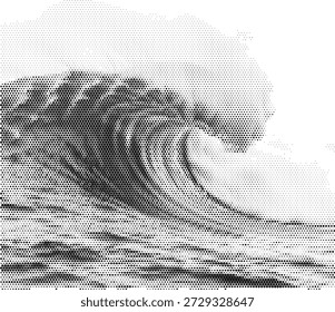 Grande chapoteo de la onda del océano para surfear diseños de la naturaleza del mar y del deporte acuático