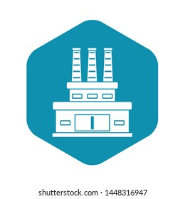 Large oil refinery icon. Simple illustration of large oil refinery vector icon for web