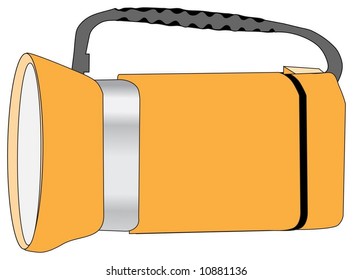 Large Orange and black flashlight (with handle)