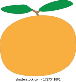 Anaranjado grande con hojas verdes
