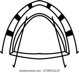 Ilustração de vetor de tenda exterior grande