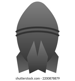 Große ovale Rakete für Luftangriffe, einzeln