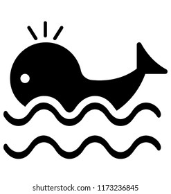 
A large and over weighted wild sea animal known as whale 
