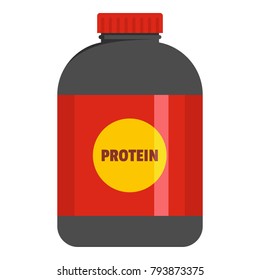 Large pack of protein icon. Flat illustration of large pack protein vector icon for web.