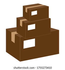 Large package against white background