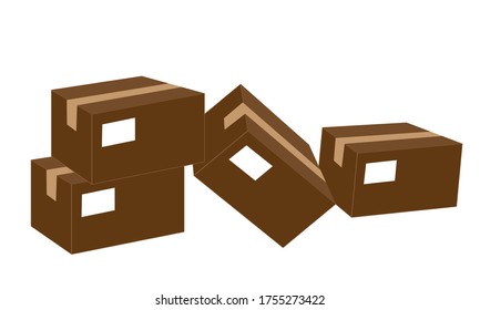 Large package against white background