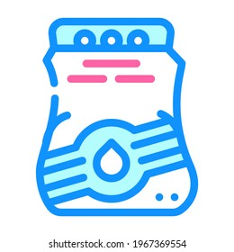 gran empaque de detergente color de polvo vector de icono. gran embalaje del signo de polvo detergente. ilustración de símbolo aislado
