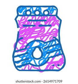 large packaging of detergent powder doodle icon sketch vector. large packaging of detergent powder sign. isolated symbol illustration