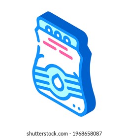 large packaging of detergent powder isometric icon vector. large packaging of detergent powder sign. isolated symbol illustration