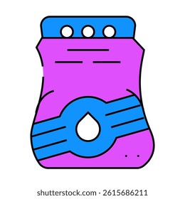 large packaging of detergent powder line icon vector. large packaging of detergent powder sign. isolated symbol illustration