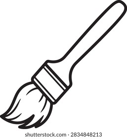 Large Paint Brush Artistic Drawing Tool Illustration
