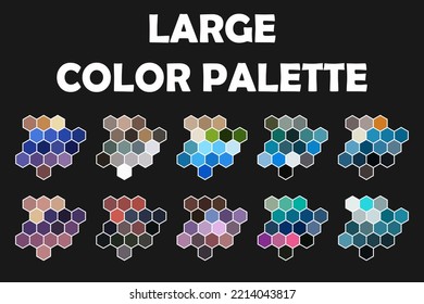 Large palette of color combinations. Design. Vector illustration