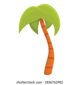 Icono de palmera grande. Dibujo de un gran icono vectorial de palmera para diseño web aislado en fondo blanco