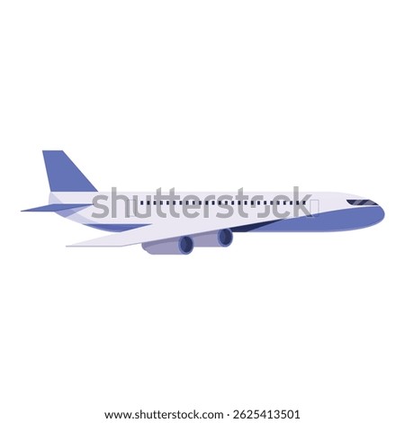 Large passenger airplane flying high, representing international travel and air transportation
