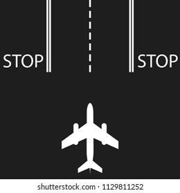 Large passenger jet airliner front and side airplane view realistic set white background reflection isolated vector illustration