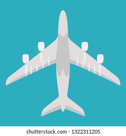 large passenger plane ,vector illustration, flat style