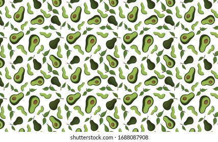 
gran patrón de aguacates y mitades