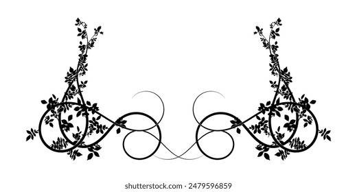 large pattern hawthorn plexus black and white drawing. stock vector image