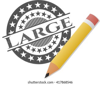 Large with pencil strokes