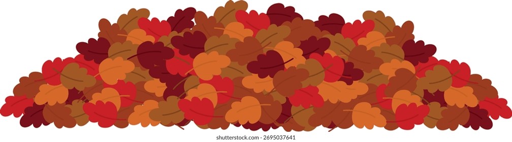 Großer Haufen von Herbstblättern Vektor Clip Art - Herbst Blatt Heap