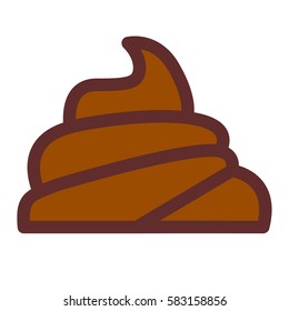 Una gran pila de mierda fresca. Ilustración del vector