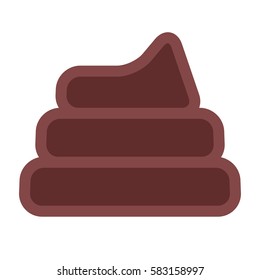 Large pile of fresh shit. Vector illustration