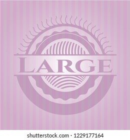 Large pink emblem. Vintage.