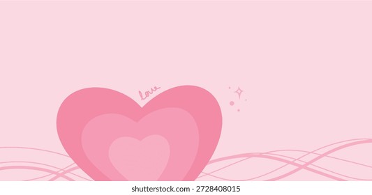 Coração rosa grande centro com suave Aura brilhante