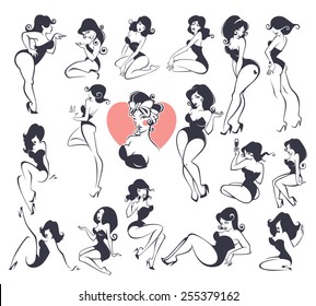 large pinup girl collection