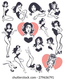 large pinup girl collection