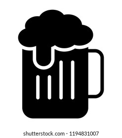 A large pitcher glass of beer