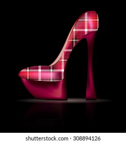large plaid shoe