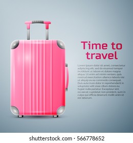 Large polycarbonate suitcase