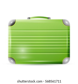 Large polycarbonate suitcase