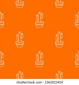 Large pot cactus pattern vector orange for any web design best